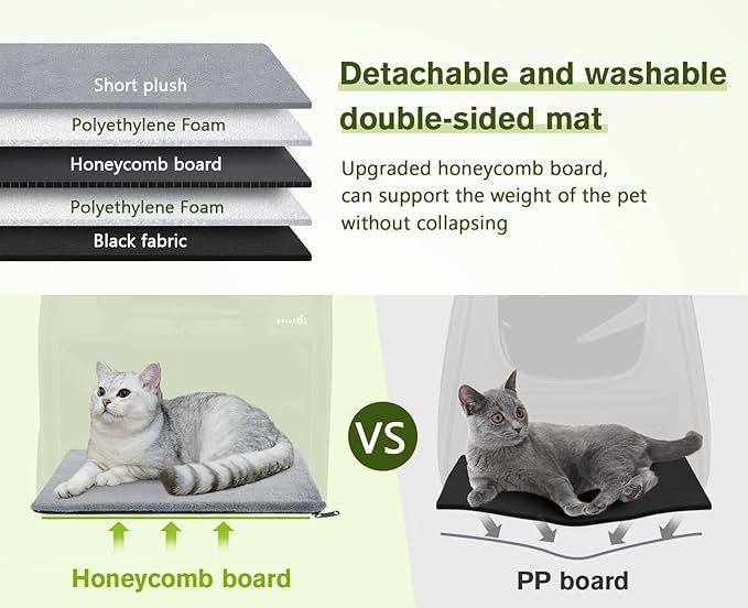 Pecute Cat Backpack with Widened Interior Space, Upgraded Dog Backpack Carrier with Various Ways to Carry, Pet Backpack with Breathable Mesh, Pet Travel Carrier with Soft Padded,Dark Grey