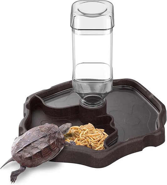 Pawfly Automatic Reptile Water Feeder, Tortoise Water Bottle, Turtle Food and Water Bowl, Water Dispenser for Snake Bearded Dragon Lizard and Chameleon