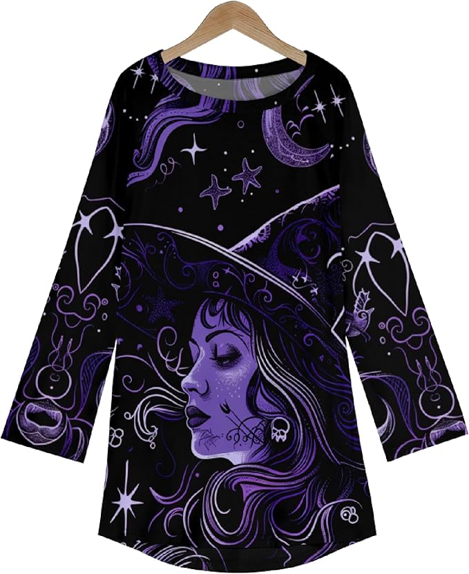 MARSVOVO Women Novelty Graphic Plus Size Sweater Crewneck Long Sleeve Cute Printed Loose Fit Casual Fall Sweaters Top