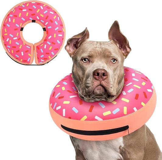 Supet Inflatable Dog Cone Collar Alternative After Surgery, Dog Neck Donut Collar Recovery E Collar for Neuter, Soft Pet Cone for Small Medium Large Dogs