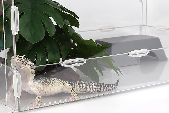 Snake Hide, Leopard Gecko Tank Accessories for Reptile Ball Python Crested Gecko Lizard Bearded Dragon - GrayHideS