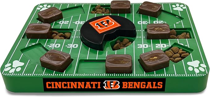 Pets First NFL Cincinnati Bengals Puzzle Toy, Puzzle Treat Dog Toy, Interactive Dog Treat Toy, Dog Puzzle
