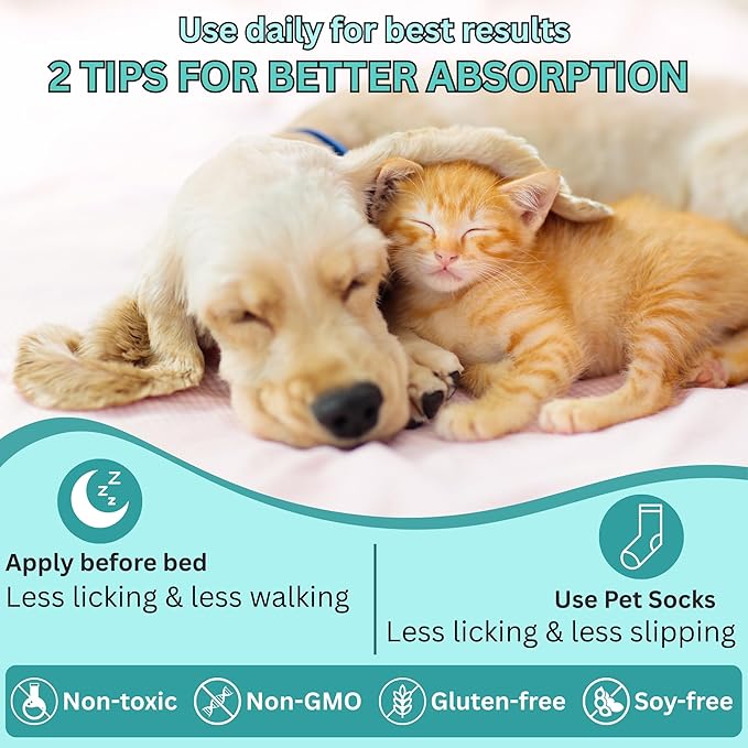 Lick-Safe Organic Paw & Nose Balm for Dogs, Cats – All-Natural, Vegan, Hypoallergenic – Heals, Protects & Restores Dry, Cracked Paws, Snouts & Elbows – Aloe, Avocado Oil, Beeswax 1.75 oz - (2 Pack)