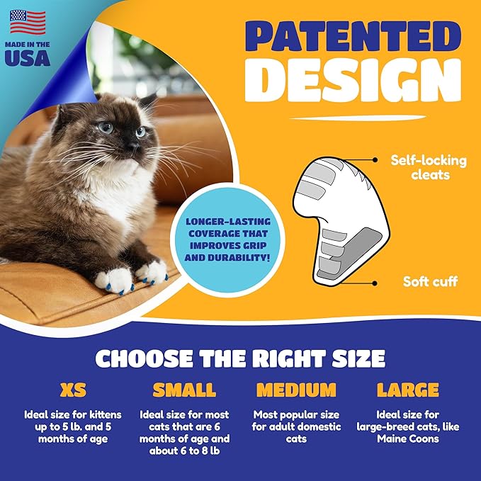 Soft Claws Cat Small Green and Orange