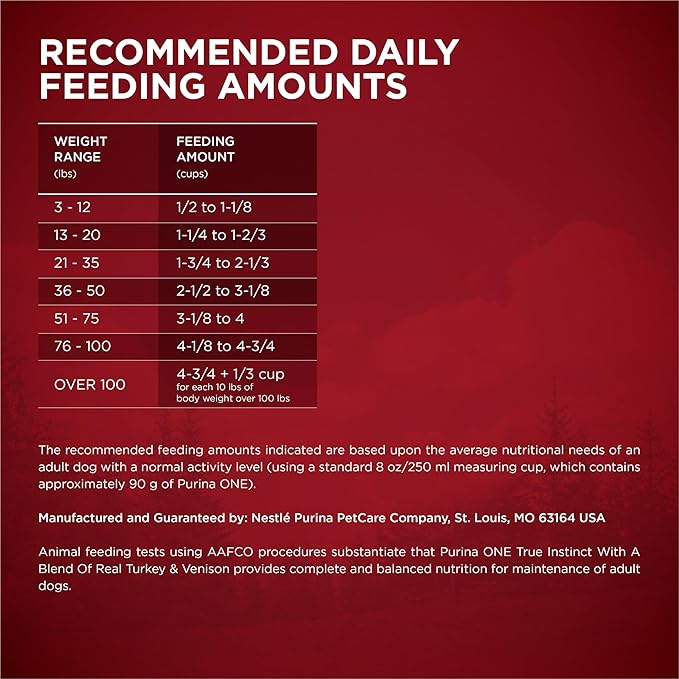 Purina ONE True Instinct With A Blend Of Real Turkey and Venison Dry Dog Food - 36 lb. Bag