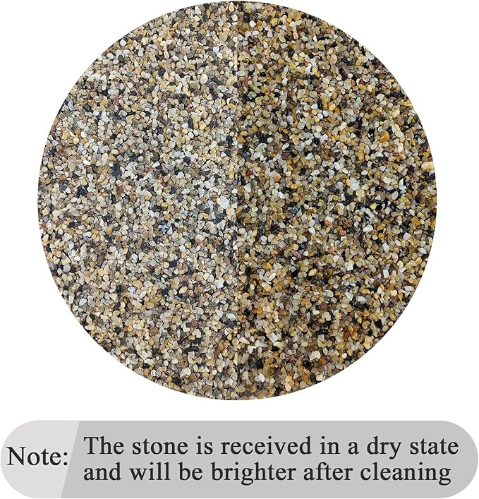 2 lbs Aquarium Sand. 1/16 Inch Coarse Pea Gravel for Fish Tank Substrate, Terrariums, Vase, Plant, Soil Cover and Outdoor Landscaping Small River Stones