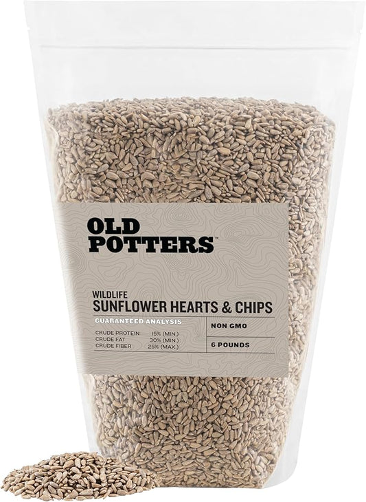 Old Potters Wildlife Sunflower Hearts & Chips, 6 lbs