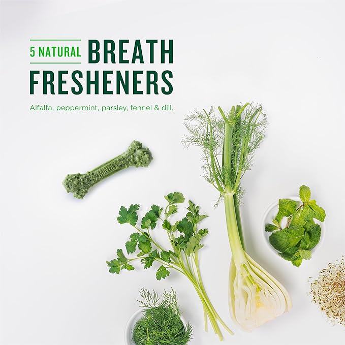 Minties Dental Chews for Dogs, 120 Count, Vet-Recommended Mint-Flavored Treats for Tiny/Small Dogs 5-24 lbs, Dental Bones Clean Teeth, Fight Bad Breath, and Removes Plaque and Tartar