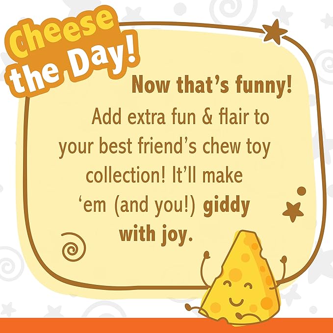 Nylabone Cheese Bone Power Chew Toy for Dogs, Cute Dog Toys for Aggressive Chewers, Cheese Flavor, X-Large Dogs - 50+ lbs, 1 Count