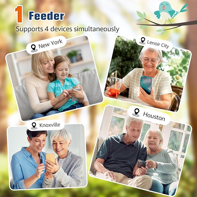 PeckCam® Bird Feeder with Camera with AI Identify 10000+ Birds Species, 3 Solar Panels, 2K Live View, Instant Arrival Alerts, Smart Bird House with Cam, Gift for Bird Lovers