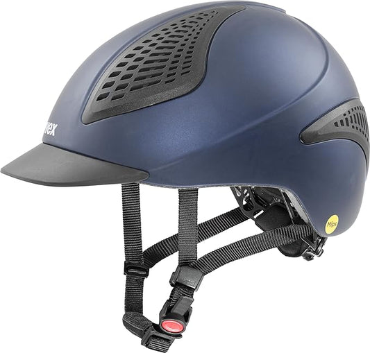 uvex exxential III MIPS - Lightweight Unisex Riding Helmet - Individual Size Adjustment - Navy mat XXS-S