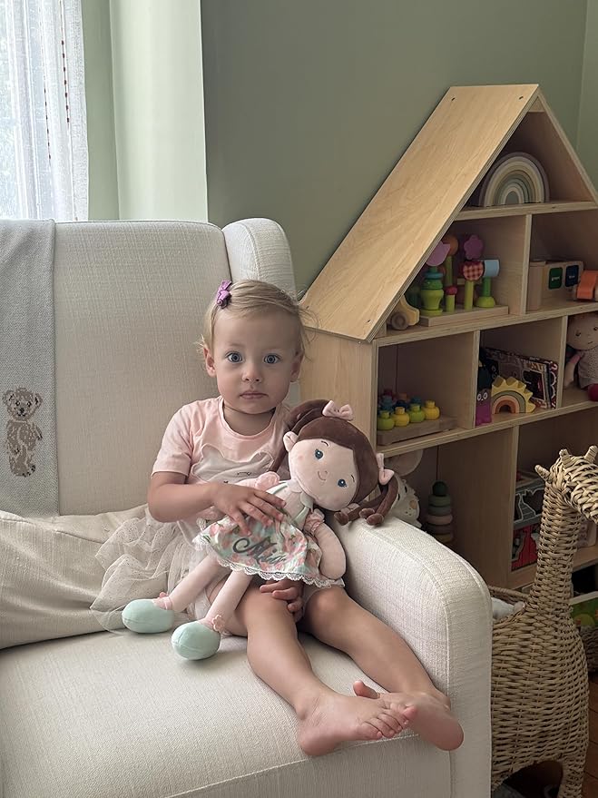 Soft Baby Doll Toys (16''), My First Baby Rag Doll for 1 Year-Old Girl Birthday Gift, Christmas Plush Toys Gift for Toddler Kids Infants- Meadow Girl