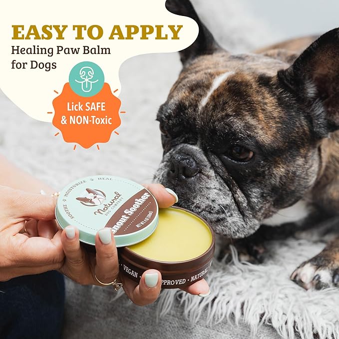 Natural Dog Company Snout Soother Dog Nose Balm, 4 oz. Tin, Dog Balm for Paws and Nose, Moisturizes & Soothes Dry Cracked Noses, Plant Based Nose Cream for Dogs