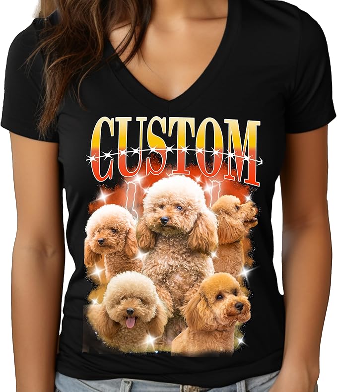 Custom Dog Mom Shirt for Women Pet Ears Sweatshirt with Name Unique Puppy Line Art Cute Dad Hoodie for DogDad Owner Lover