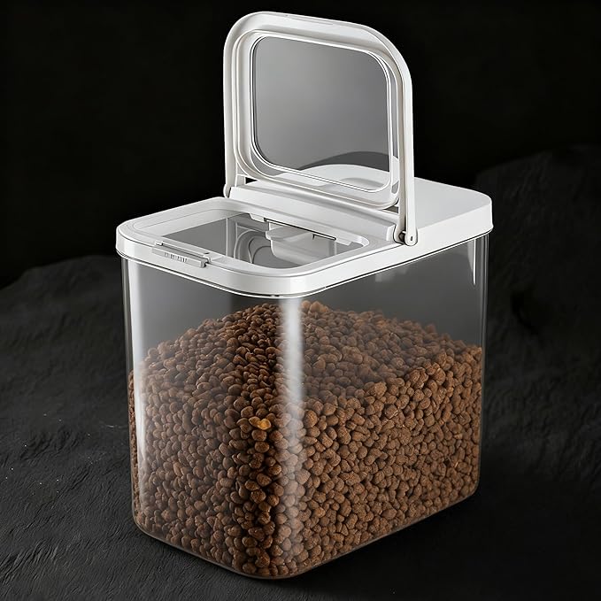 LivLab Mker Pet Food Storage Containers With Lids & Scooper - Dog Food Storage Container,12L/12KG/25LBS,BPA Free Airtight Storage Containers Store Dry Food For Kitchen Pantry