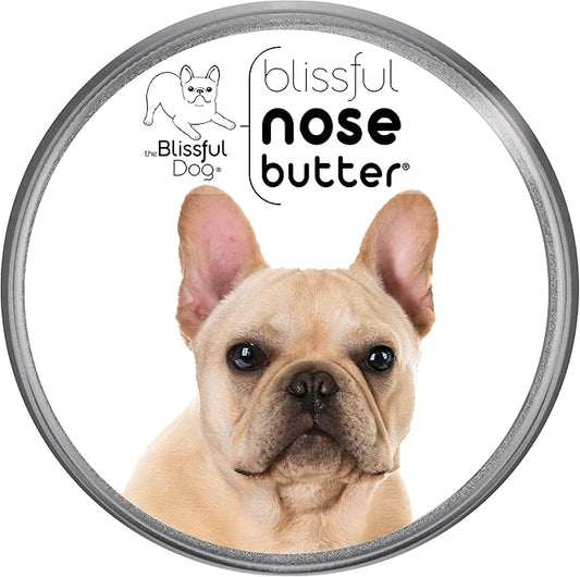 The Blissful Dog French Bulldog Fawn Nose Butter for Dry, Cracked Skin, Lick-Safe Dog Nose Balm with Moisturizing Shea Butter, Almond, Olive, and Essential Oils, Pet Supplies, Uncented, 8 oz.