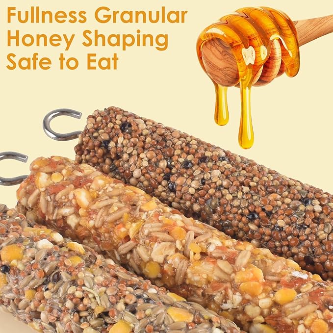 KATUMO Parrot Treats 5 PCS Bird Crunch Sticks Cockatiel Treats Parakeet Snacks Conure Food Sticks for Parakeet Cockatiel Canary Finch Lovebird Conure Lorikeet Parrots