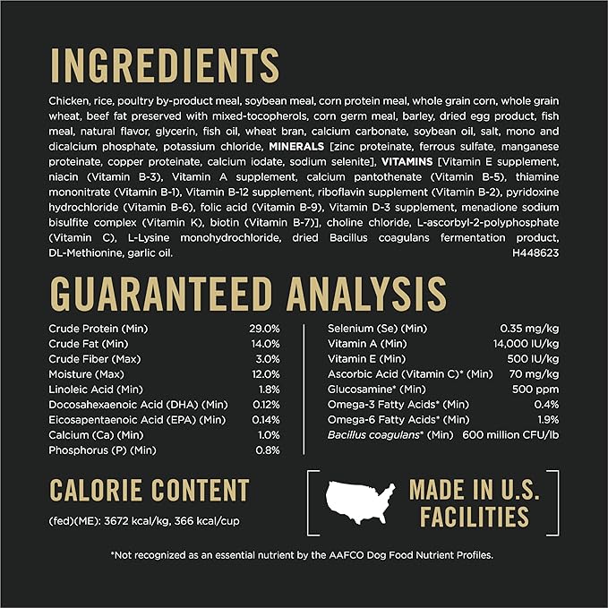 Purina Pro Plan Senior Dog Food With Probiotics for Dogs, Shredded Blend Chicken & Rice Formula - 6 lb. Bag