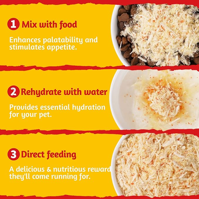 Just Try 8 OZ Fish Roe Freeze Dried Cat & Dog Food Toppers Mixers Grain Free Cat Treats for Indoor Cats Low Calorie Real Chicken Egg Yolk Omega 3 Supports Skin & Coat Health