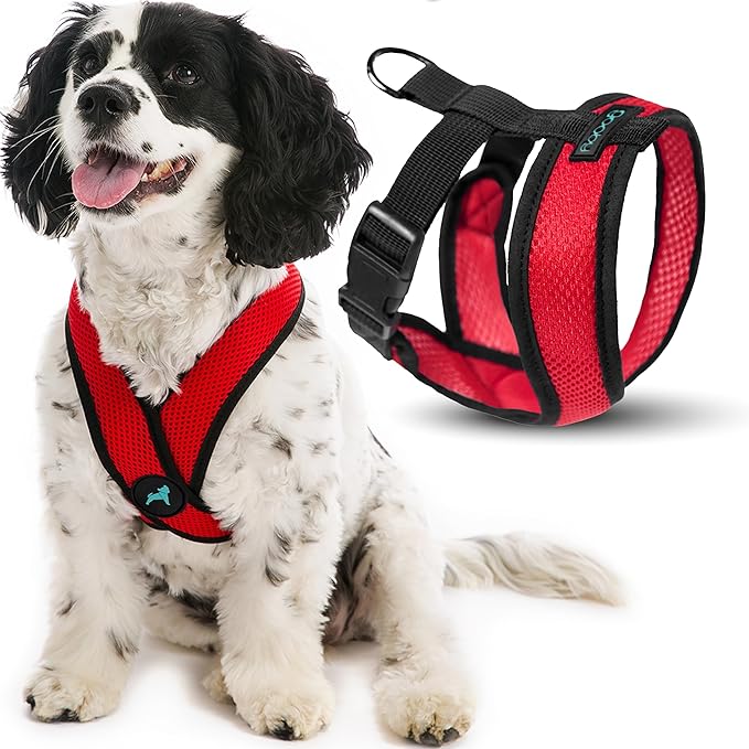 Gooby Comfort X Head In Harness - Red, X-Large - No Pull Small Dog Harness, Patented Choke-Free X Frame - Perfect on the Go Dog Harness for Medium Dogs No Pull or Small Dogs for Indoor and Outdoor Use