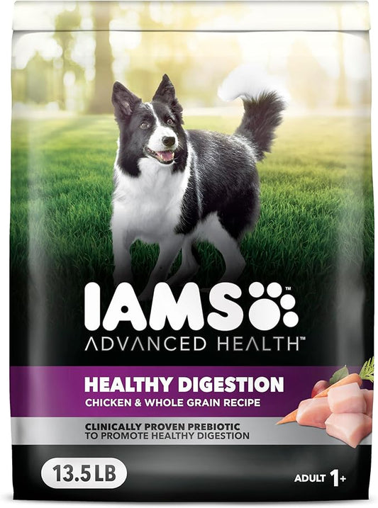 IAMS Advanced Health Healthy Digestion Adult Dry Dog Food with Real Chicken, 13.5 lb. Bag