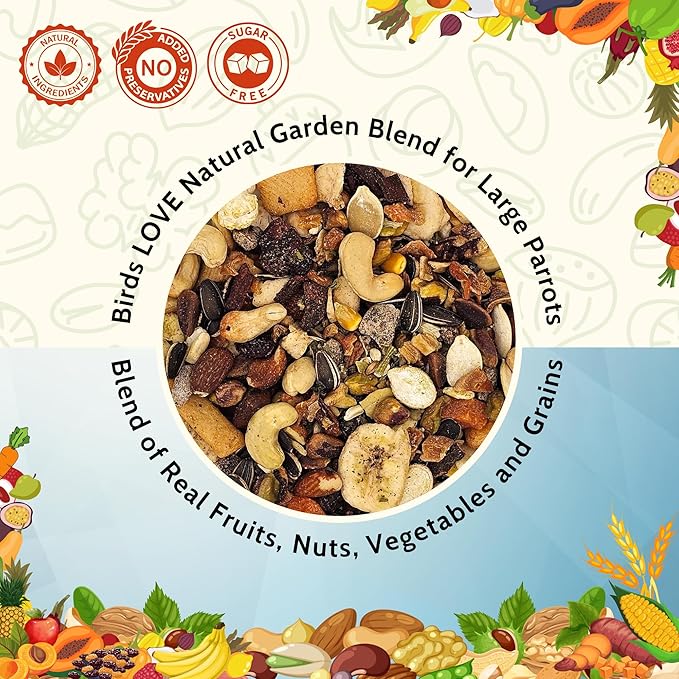Birds LOVE All Natural Garden Blend Bird Food for Parrots 6lb