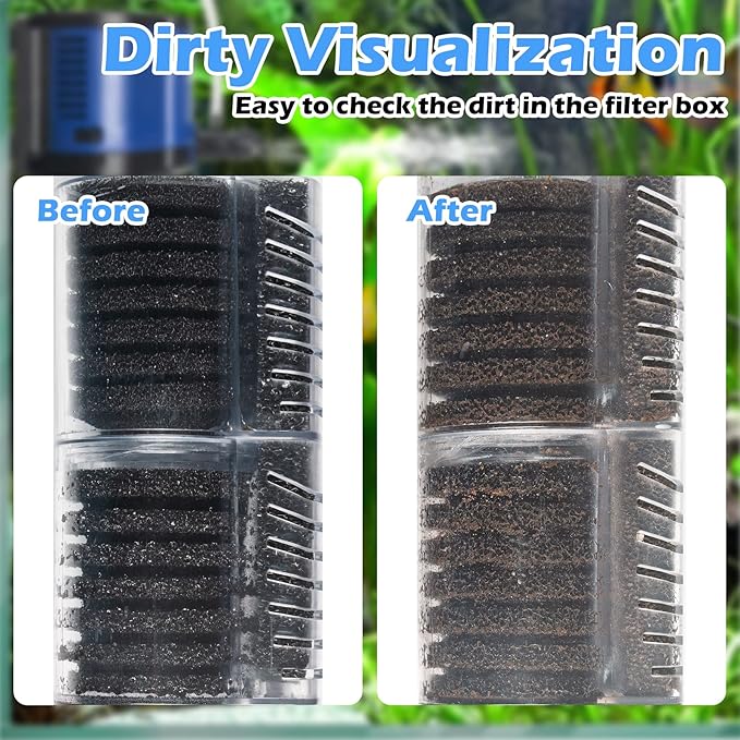 TARARIUM Fish Tank Filter Powerful 400GPH for 75-200 Gallon Large Aquarium Small Pond Fountain, Wave-Maker Submersible Water Pump Turtle Tank Filter for Saltwater & Freshwater System