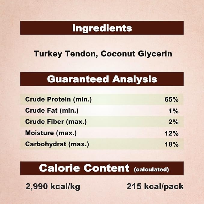 Afreschi Turkey Tendon Pretzel (S) 6 Pieces per Pack, USA-Sourced Turkey Tendon, All Natural Human Grade Puppy Chew, Hypoallergenic, Rawhide Alternative, Dog Treats for Small Breeds