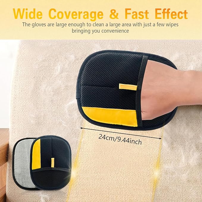 Pet Hair Removal Glove, Electrostatic Pet Hair Remover Gloves for Dogs Cats, Reusable Washable Remover for Bed Sheets Couch Clothes Carpet Car Seat(1PC)