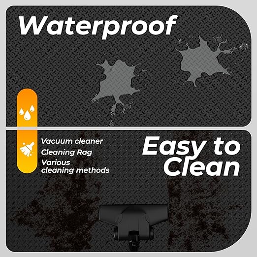 7.8 x 22 FT Garage Floor Mat, 2.8mm Thickness Diamond Plate Vinyl Garage Flooring Roll for Under Car, Large Size 172 SQFT for Large SUVs, MPV, Pickup Truck, RV, Black