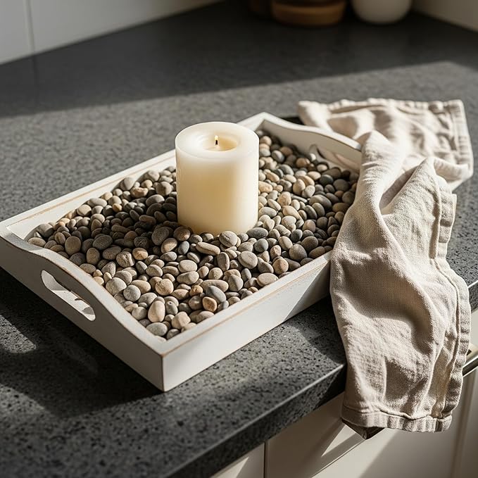 32 oz Jug of Small Limestone Gray, ⅛ - ½ inch Size, for Indoor Outdoor Decor, vase Filler, Candles, Art, Crafts, Aquariums, Fairy Gardens, planters, tablescapes, terrariums