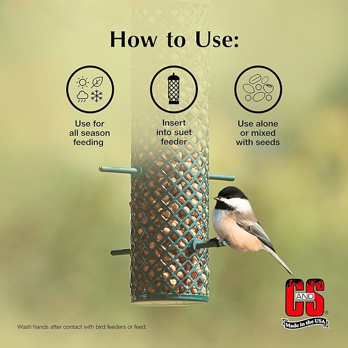 C&S Mealworm Suet Nuggets, for Wild Birds, 27 Ounces