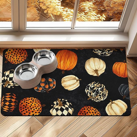 Fall Absorbent Dog Bowl Mats for Food and Water, Quick Dry Cat Food Mat Non-Slip Pet Supplies