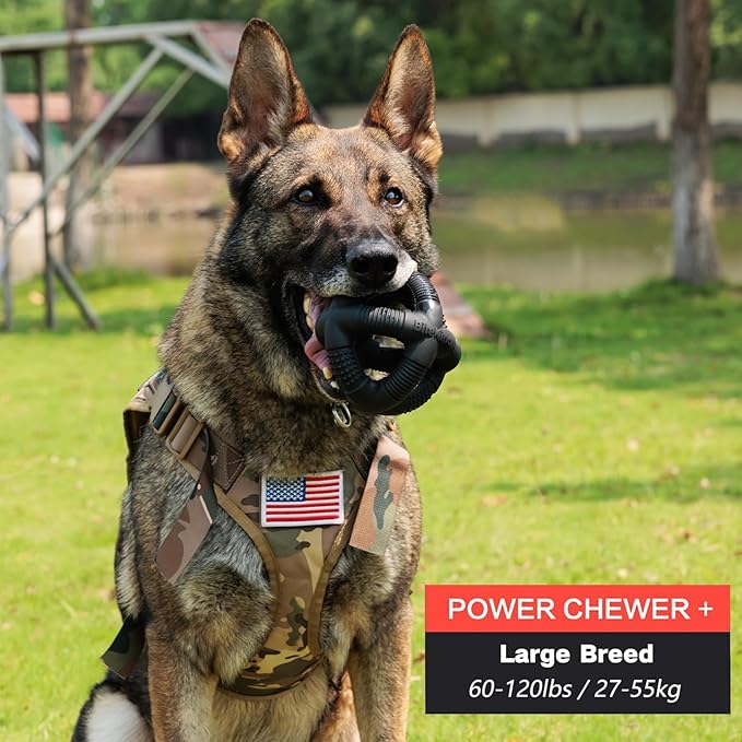 Natural Rubber Dog Balls for Large Aggressive Chewers - Lifetime Replacement - Indestructible and Durable Dog Toys for Large Breed, Black