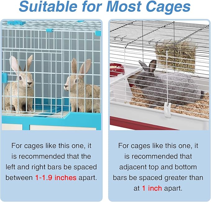 Rabbit Water Bottle 17 OZ Bunny Hanging Water Fountain Automatic Guinea Pig Water Dispenser No Leak Drinking Feeder for Bunny Chinchilla Hamsters Cat Dog Small Animals(Grey)
