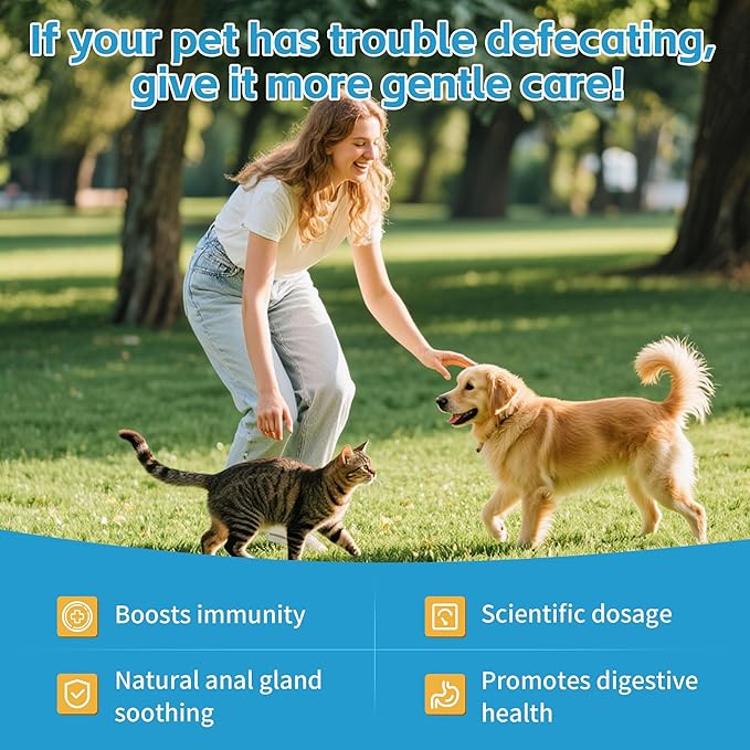 Cat Constipation Relief - Chewable Tablets - with Pumpkin, Psyllium Husk, Prebiotics & Probiotics - Supports Gut Hydration, Bowel Regularity & Immune Health - 120 Tablets