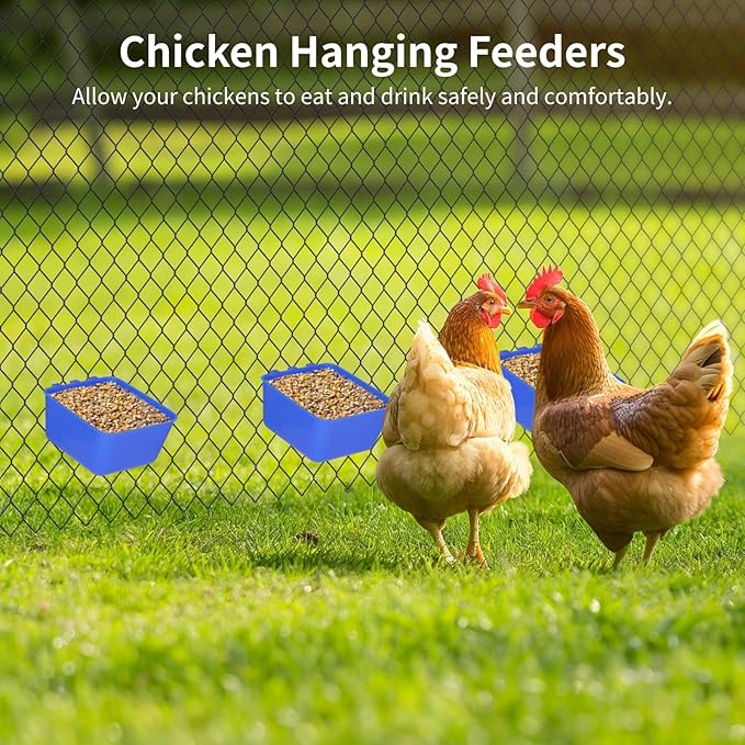 20 Pcs Cage Cups 16 oz Chicken Feeder Waterer Birds Feeders Hanging Bunny Cage Feeder Chicken Water Bowl Feeding Seed Bowl for Pet Parrot Rooster Parakeet Gamefowl Poultry Pigeon Wire Cage