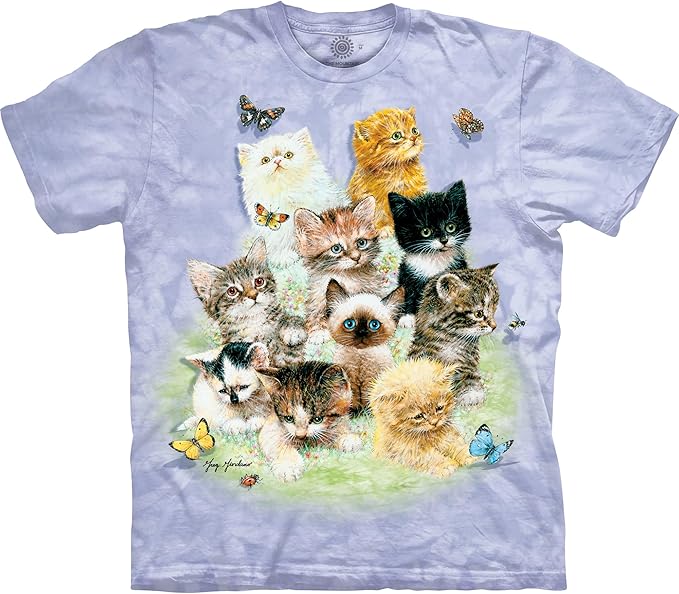 The Mountain 10 Kittens Unisex T Shirt | Premium, Hand-Dyed | Cat Graphic Tee