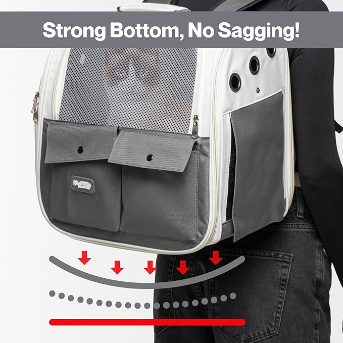 Cat Backpack Carrier – Airline Approved Dog Carrier for Small Dogs, Cats & Pets – Ventilated Backpack Pet Carrier for Travel, Hiking, Vet Trips – Soft Sided Puppy Carrier Bag with Padded Straps