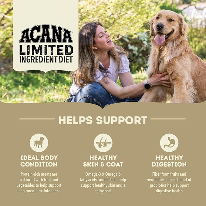 ACANA Singles Limited Ingredient Grain Free High Protein Dry Dog Food Duck & Pear Recipe 4.5lb Bag