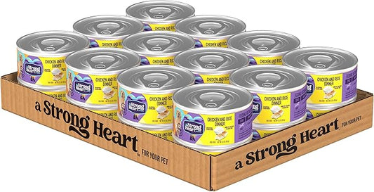 A Strong Heart Wet Dog Food, Chicken and Rice Dinner - 5.5 oz Cans (Pack of 24), Made in The USA with Real Chicken