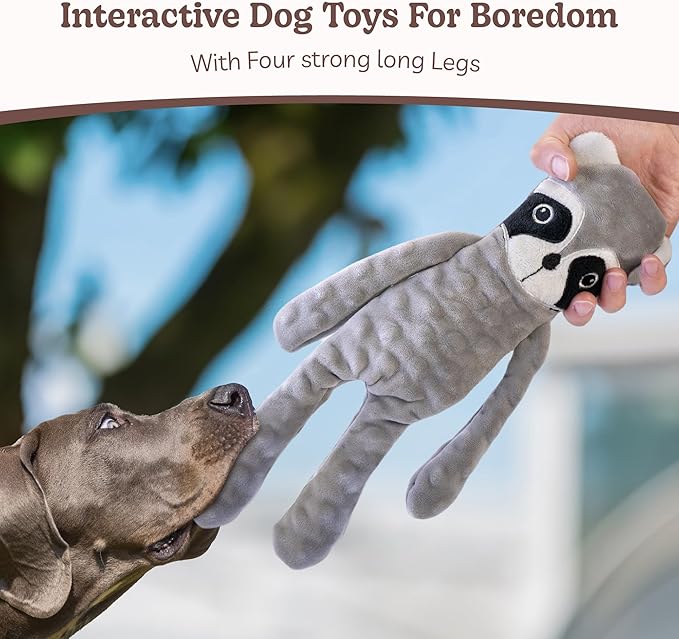 SHARLOVY No Stuffing Dog Toys 5 Pack, Crinkle Interactive Dogs Toy for Boredom, Puppy Toys for Teething to Keep Them Busy, Cute Squeaky Dogs Toy for Small, Medium, and Large Breed