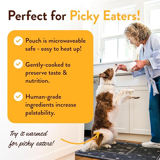 Portland Pet Food Company Fresh Dog Food Pouches - Human-Grade Toppers Wet Meal & Mixers - Grain-Free, Limited Ingredient Hopkin's Pork N’ Potato - Small & Large Breed Puppy & Senior Dogs - 5 Pack