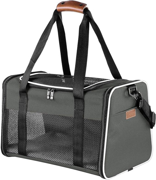 Cat Carrier - Portable Foldable Dog Pet Carrier, Soft-Sided Pet Bag up to 15 Lbs, Airline Approved Travel Puppy Carrier