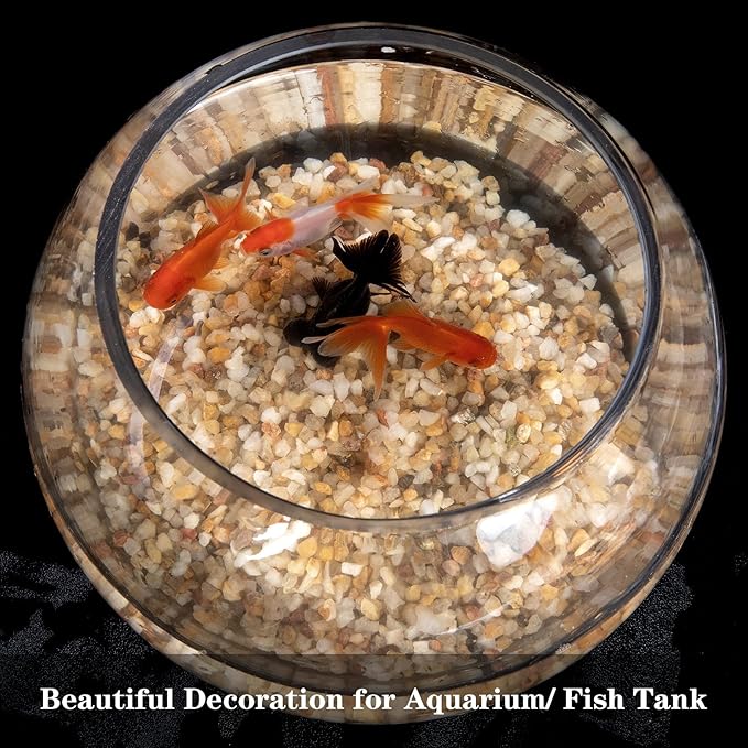 5lb Mixed Color Small Silica Gravel Pebbles, 1/5 inch Decorative Stones for Succulents, Pebbles for Vases,Plants Rocks, Aquarium Sand, Top Dressing, Outdoor Decorative Rocks