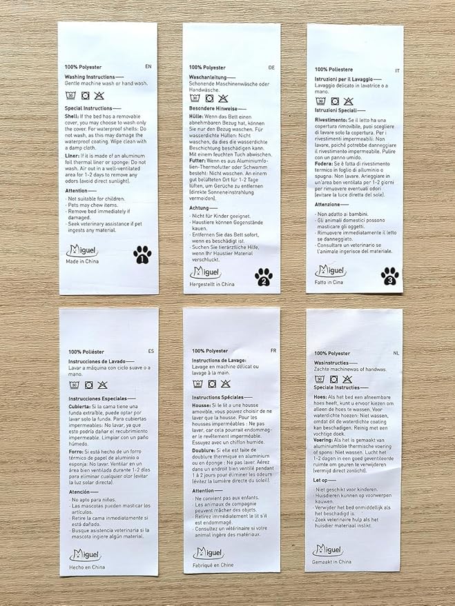 Miguel Dog Bed with Removable Cushion/Pillow for Medium Small Dogs, Washable Pet Bed with Side Easy to Wash Puppy Bed, Large Rectangle Cat Bed for Indoor Cat with Anti-Slip Bottom, Khaki 30 Inch