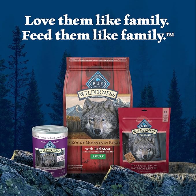 Blue Buffalo Wilderness Trail Toppers Wild Cuts Wet Dog Food Variety Pack, High-Protein & Grain-Free, Made with Natural Ingredients, Chicken and Beef Flavors, 3-oz Pouches, (12 Count, 6 of Each)