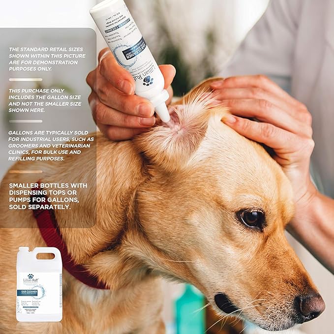 Lillian Ruff Ear Cleaner & Otic Rinse for Sensitive Ears: Alcohol Free Dog Ear Wash with Alo+H6+F6:K28F6:N29