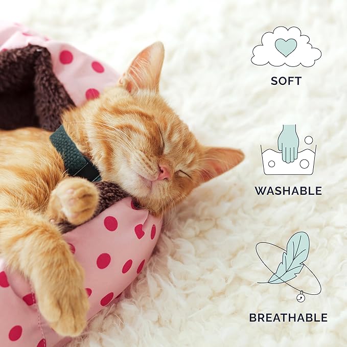 Hepper Hemp Safety Breakaway Cat Collar with Bells - Adjustable Large to Small Kitten Collar with Bell - Cat Collars for Girl Cats/Cat Collars for Boy Cats - Minimalist Cute Cat Collar with Cat Bells