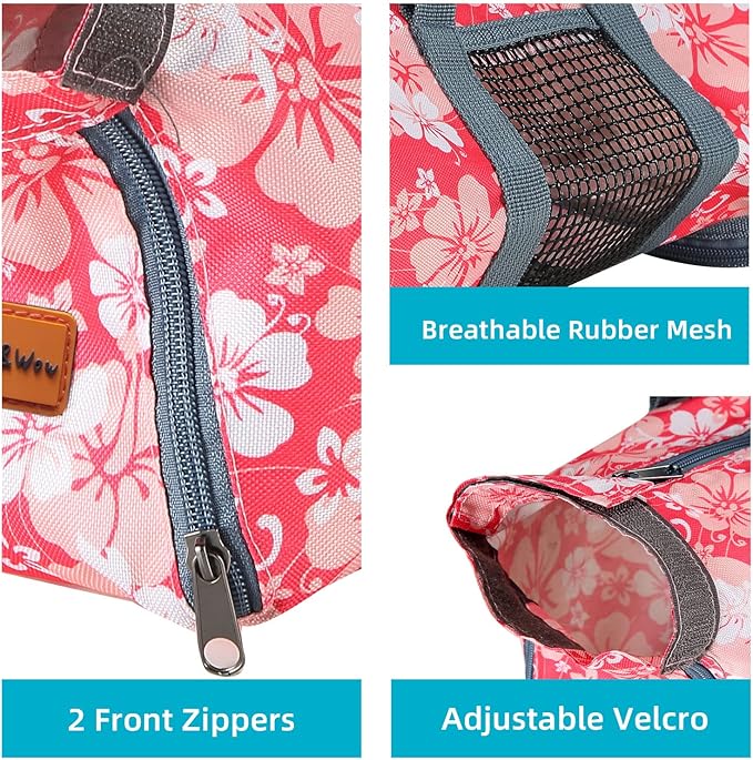 Cinf Cat Nail Clipping Cleaning Grooming Restraint Bag No Scratching Biting for Bathing Nail Trimming Injecting Examining(Flower,M)